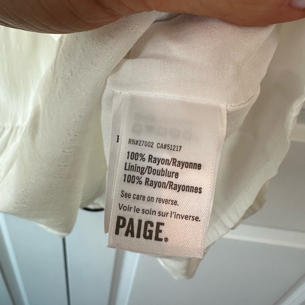 PAIGE Women’s Paradis Mini Dress White (Size M) - Picture 8 of 12